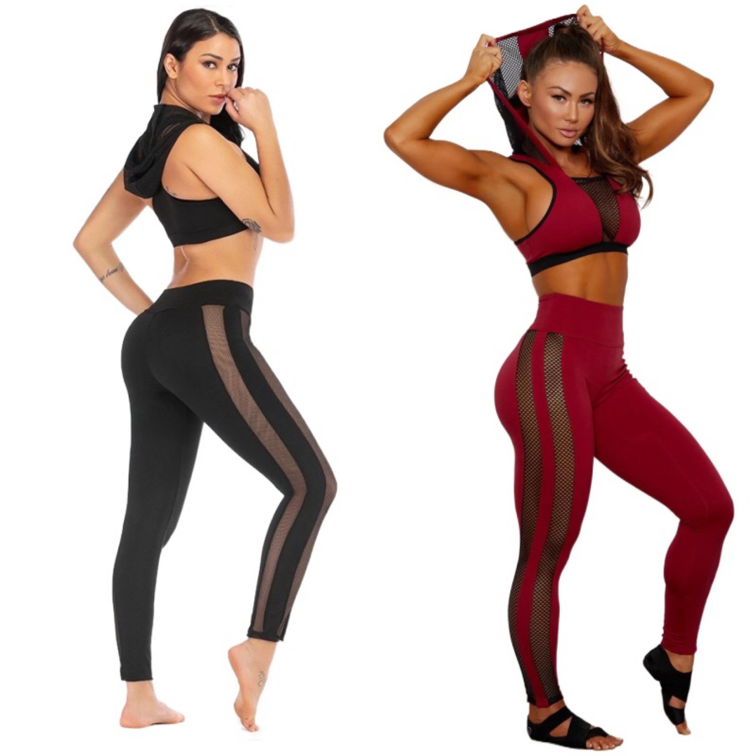 

BBLM2312 Fashion new style splicing mesh women sportswear breathable fitness clothing set quick dry yoga set
