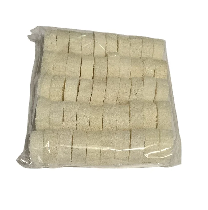 50pcs/bag  2cm/2.5cm Natural Luffa Cuts Loofah Sponge Loofah Slices for Soap Making