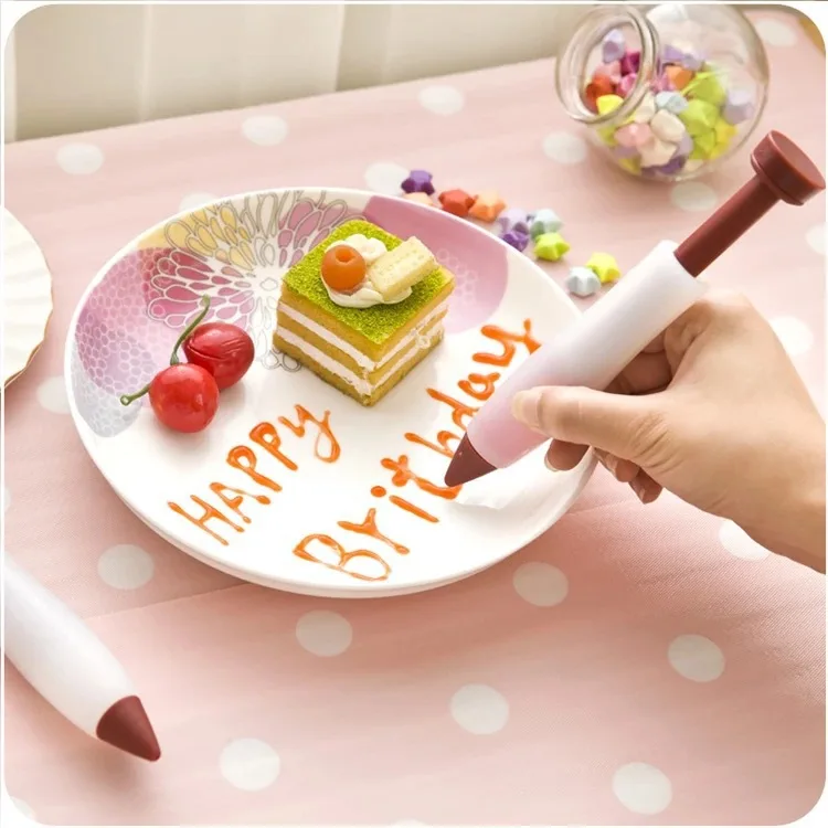 

Single-head Silicone Cake Writing Decorator Jam Chocolate Pen Diy Cake Decoration Baking Tools