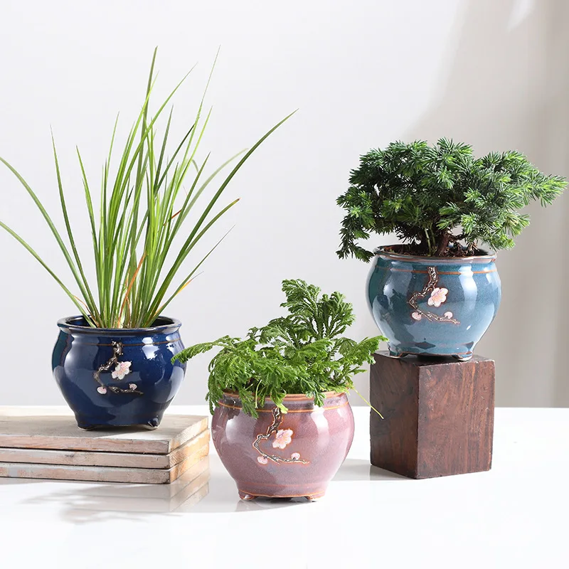 

Chinese creative retro minimalist ceramic cheap flower pots planters for home decor, As picture