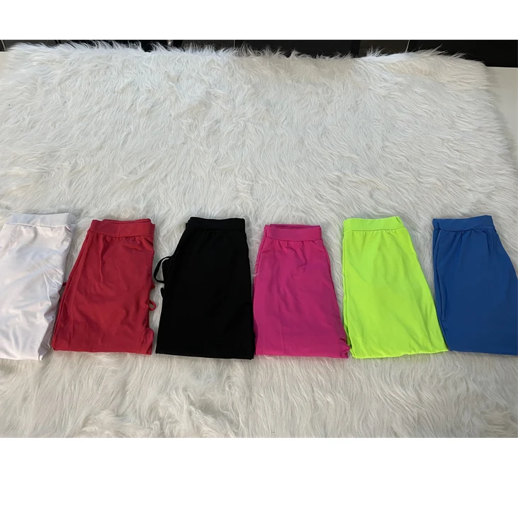 

ONLY High Quality Summer Solid Color Hollow Out Sexy Two Piece Sets Women Pants Pants