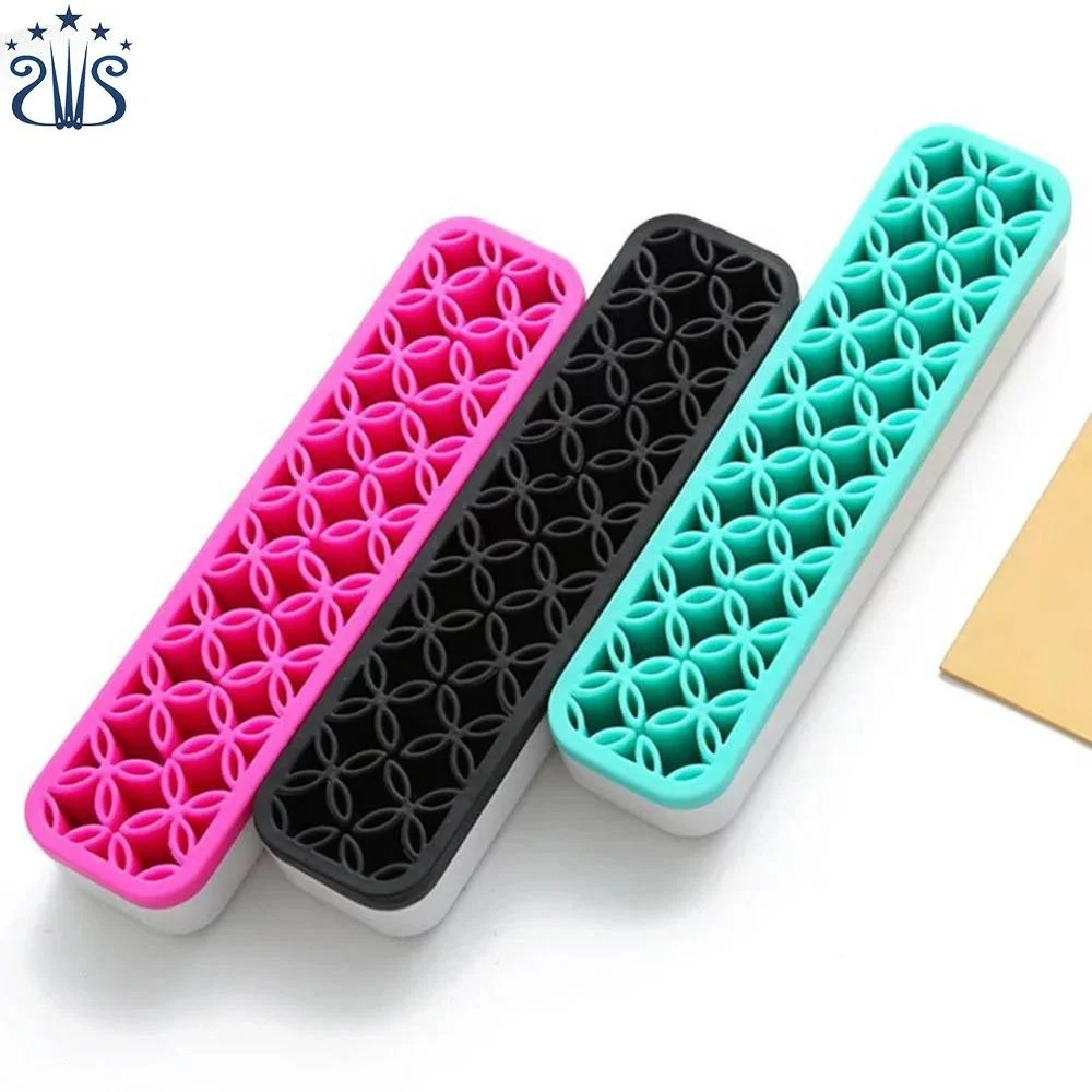 

Multifunctional Silicone Brushes Tools Storage Box Silicone Makeup Brush Holder, Pink,green.black