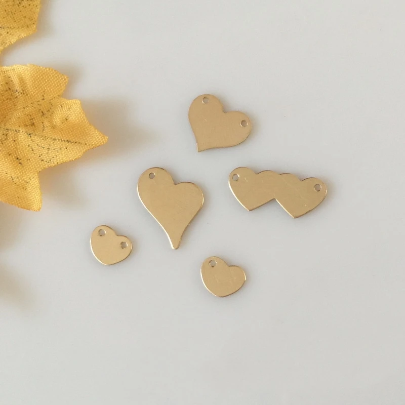 Factory Direct 14K Gold Filled Non Tarnish Jewelry Heart Necklace Pendant for DIY Making