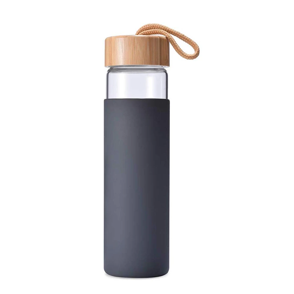 500ml Bpafree Drinking Insulated Glass Water Bottle With Silicone
