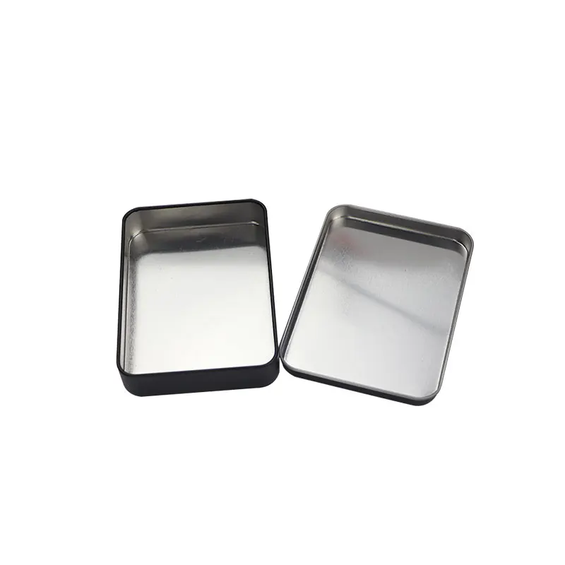 
Rectangular Black Metal Tin Box For Chocolate Packaging With Flat Lid Custom 