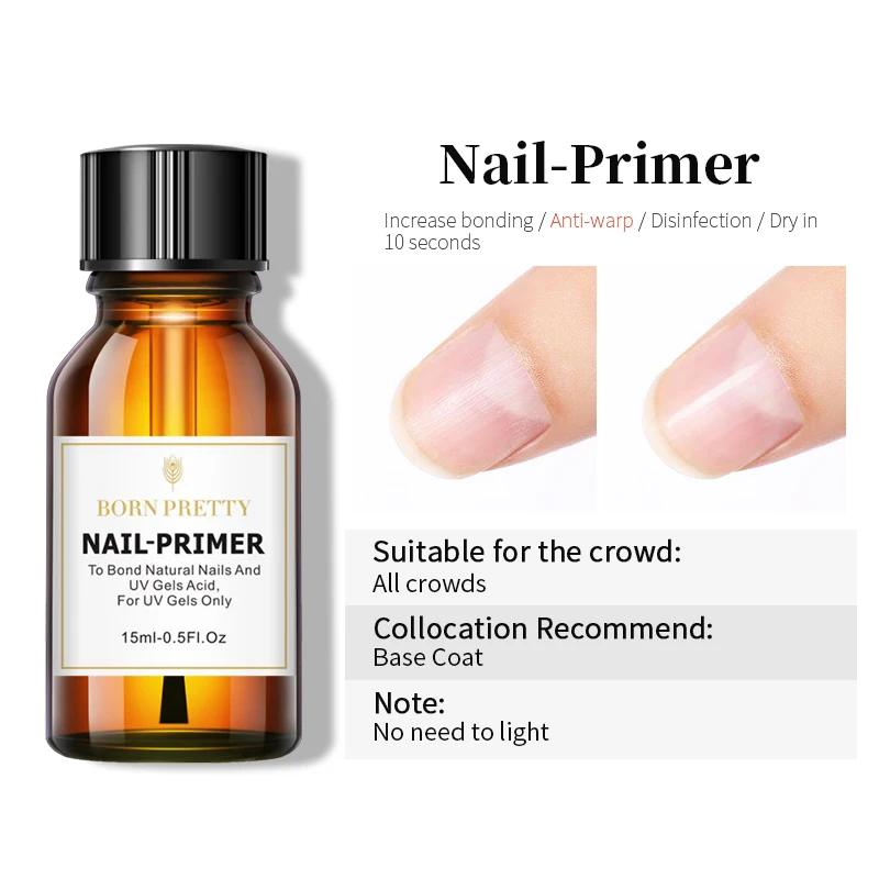 

BORN PRETTY UK Warehouse 20Bottles/set 15ML Nail Primer Set Free Grinding No Hurt Nail Art Tool Kit, Clear