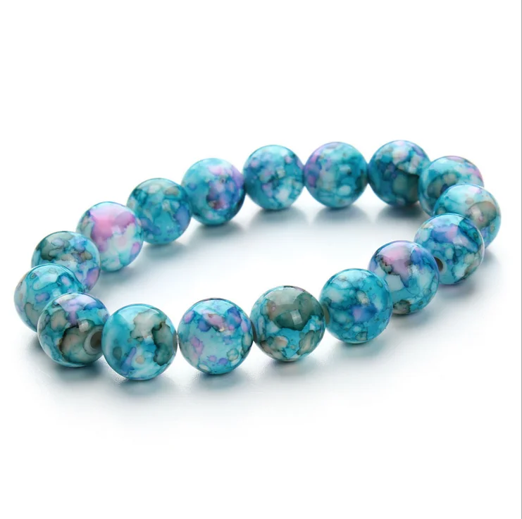 

Amazon hot sale nice price Fashion Natural stone Lava Gemstone Beaded Bracelet for Women