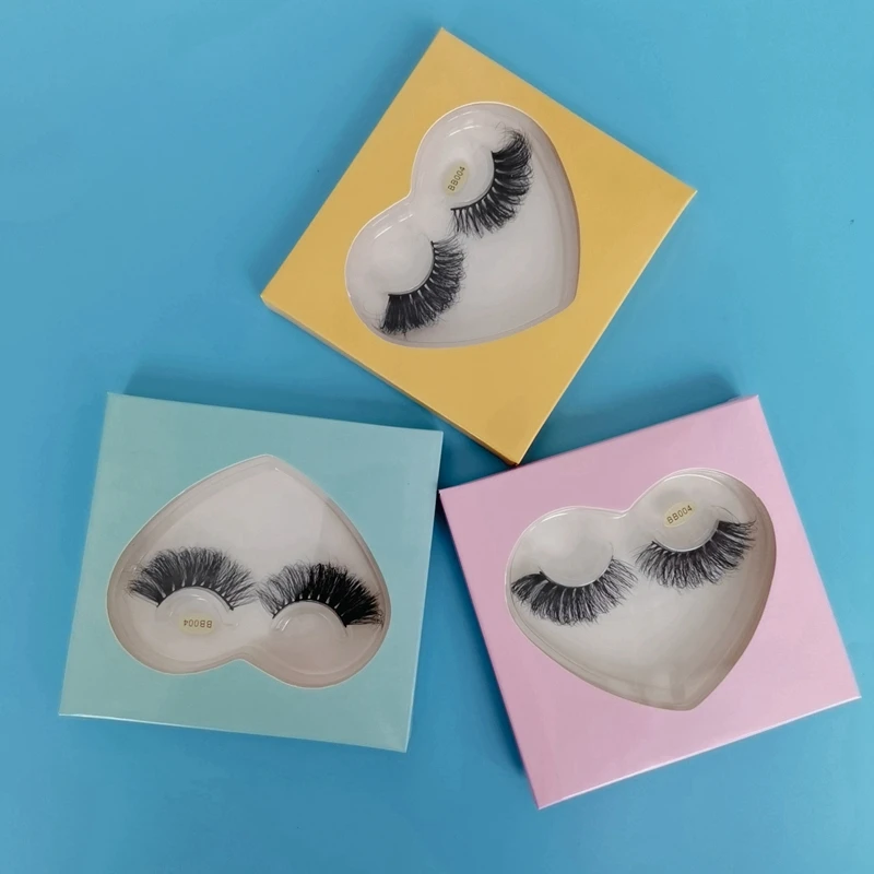 

eyelash boxes with tray heart lashbox vendor 25mm mink eyelash vendor with customized case logo