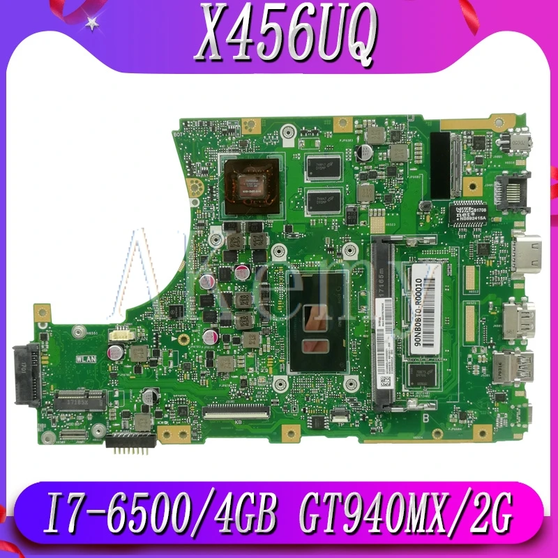 

Akemy X456UQ Laptop motherboard For Asus X456U X456UQ X456UB X456UQK X456UV mainboard 4GB-RAM I7-6500U GT940M DDR4