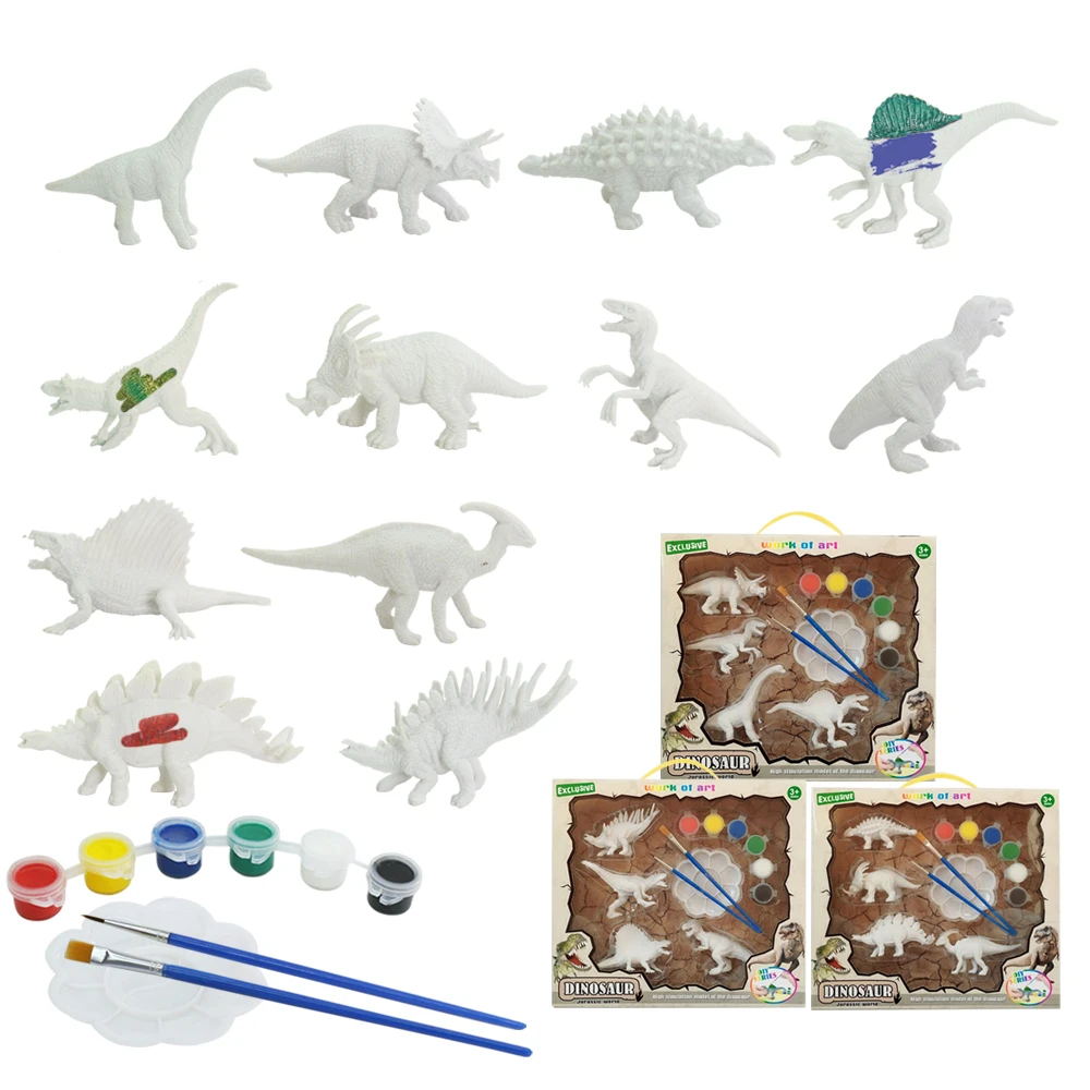 2020 Kids Indoor Play Diy Painting Dinosaur Set Educational ...