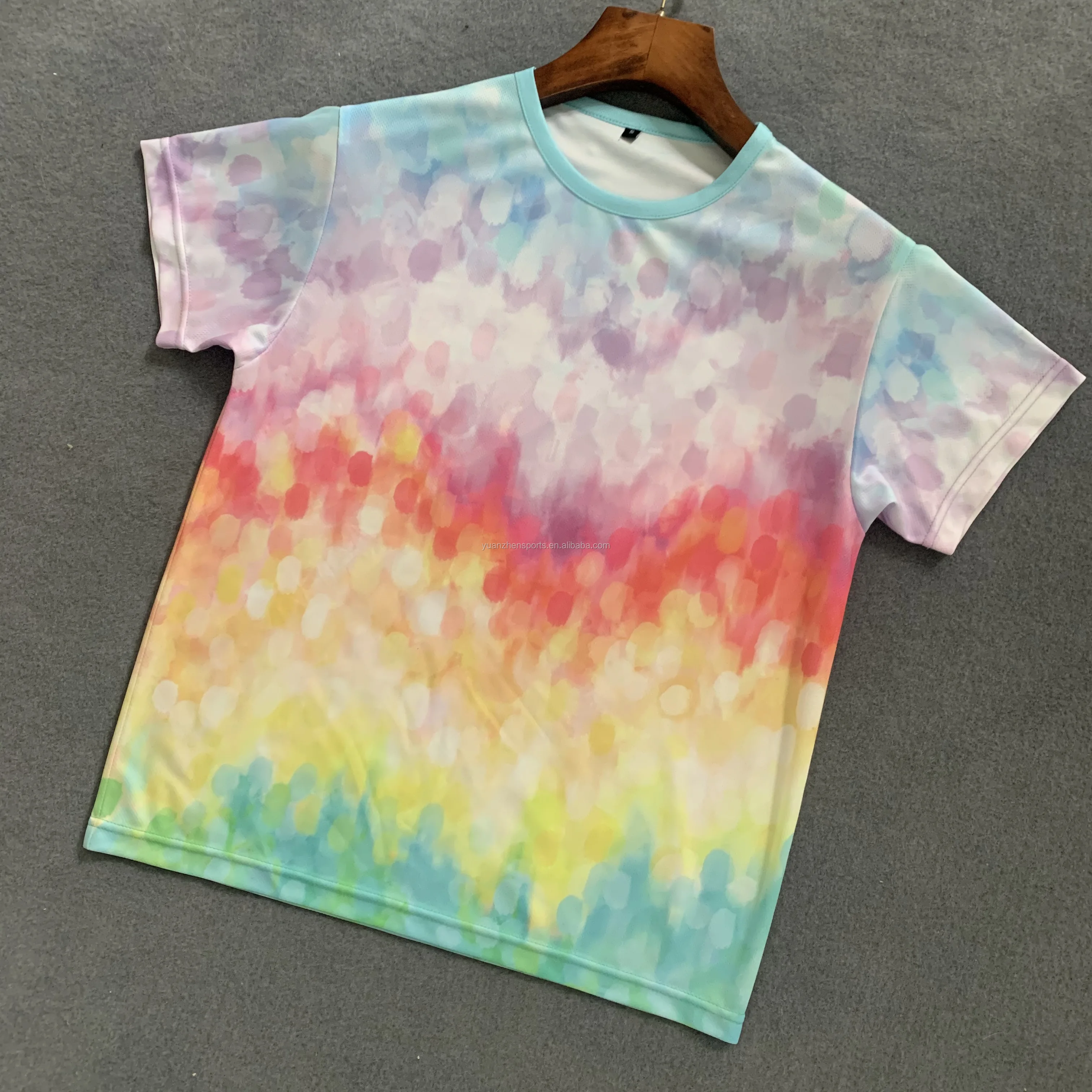 

high quality sublimation printing colorful lady t shirt