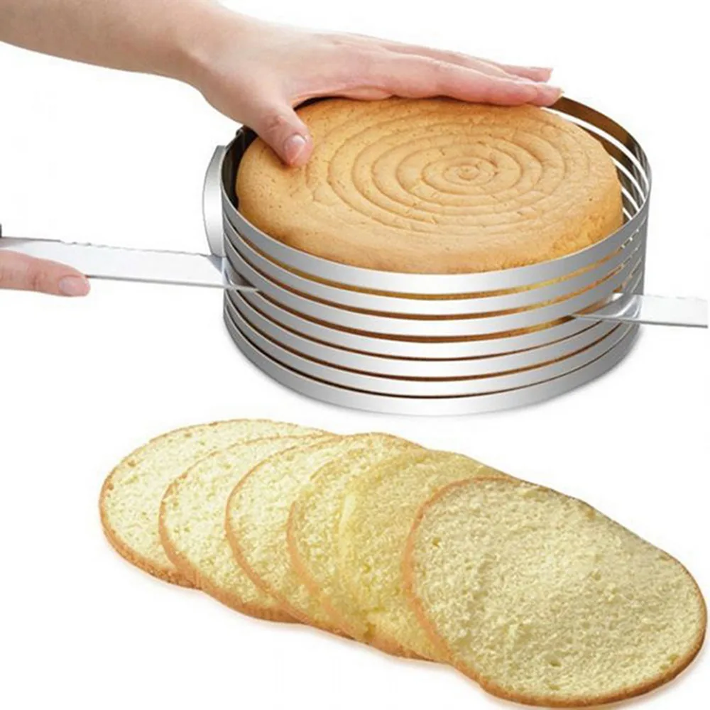 

Adjustable Round Stainless Steel Cake Ring Bakeware Tools pan mold baking 1pcs, Silver color