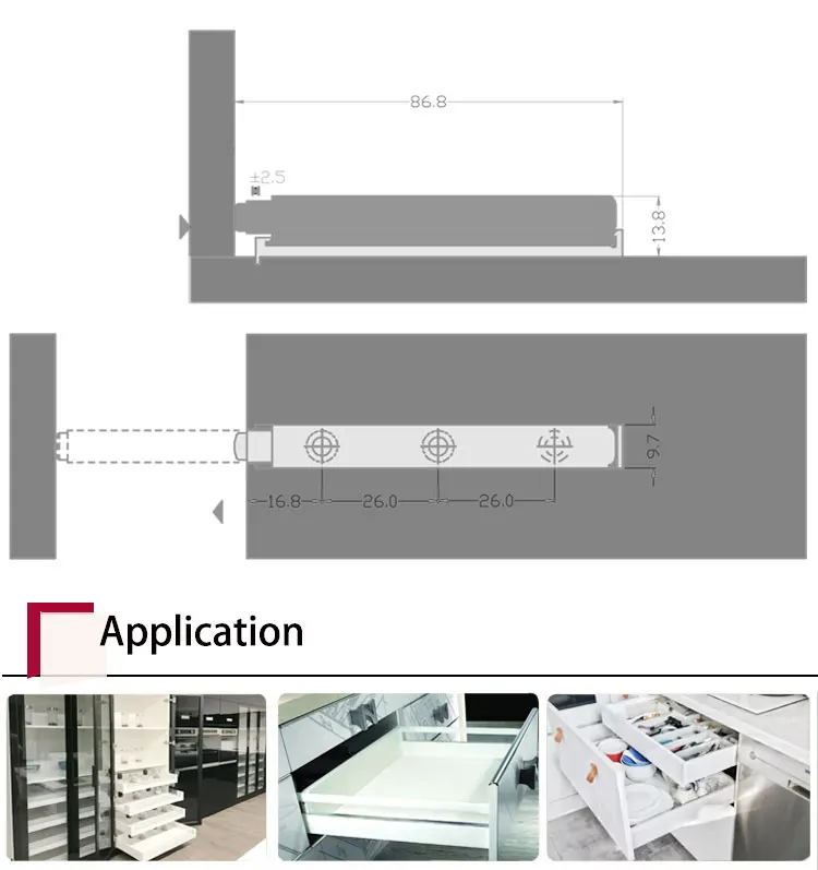 Cabinet Push Latch Drawer Push To Open System Silent Door Push Latch