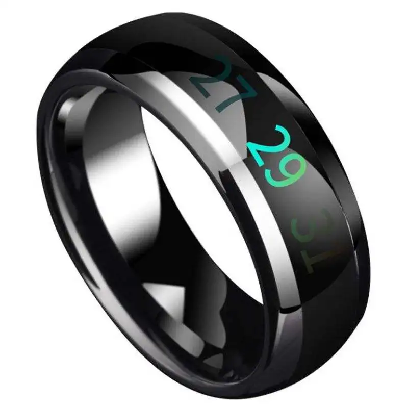 

Stainless steel Smart Ring Temperature Ring Temperature Intelligent Temperature Sensing Titanium Steel Couples Ring