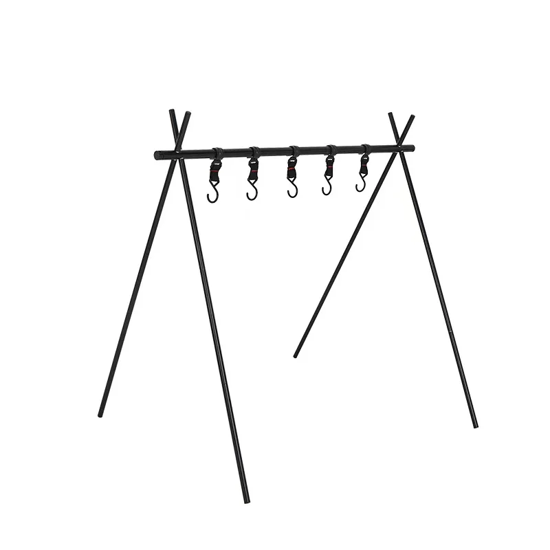 

outdoor Aluminum Foldable and Portable Camping Hanging Rack with Hook, Custom colors