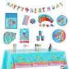Baby Shark Birthday Party Supplies sets Blue Shark Tableware Kit Theme Baby Shark party supplies set