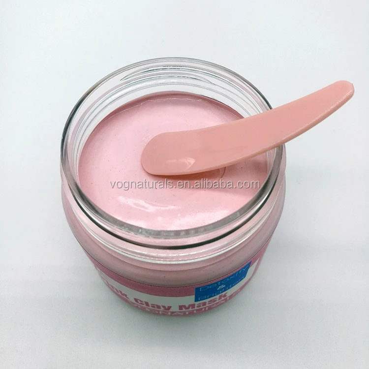 
High Quality Natural Facial Pink Clay Mask Skin Brightening Powder Face Mask Rose Scented 