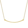 Wholesale custom fashion jewelry 316L stainless steel 18K gold plated simple smile pendant necklace for women