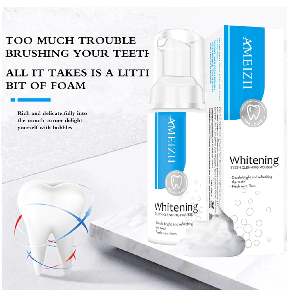 

Custom Logo Whitening Teeth Cleaning Mousse Toothpaste Teeth Clean Foam Tooth Paste Tartar Remover Patte Dentifrice Tandpasta