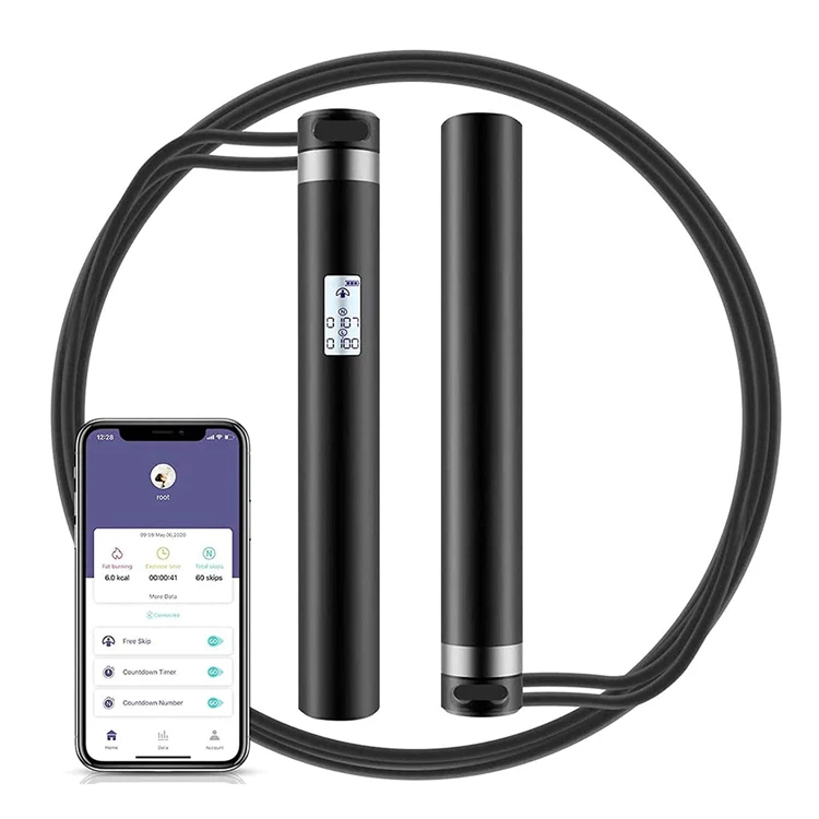 

Fitness High Performance APP Smart Anti-Slip Hand Grip LCD Screen Showing Rope Skipping Jump Rope