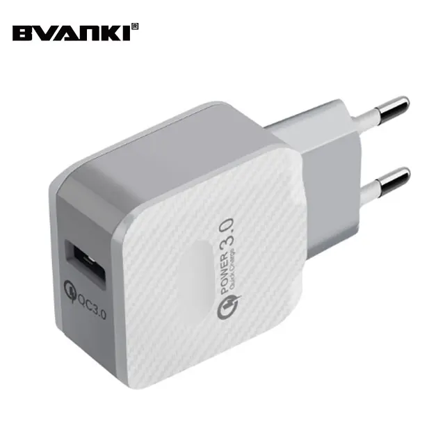 

Competitive Quality QC3.0 Mobile Phone Charger with Quick Charging 5V 3A USB Charger EU Plug, Black white