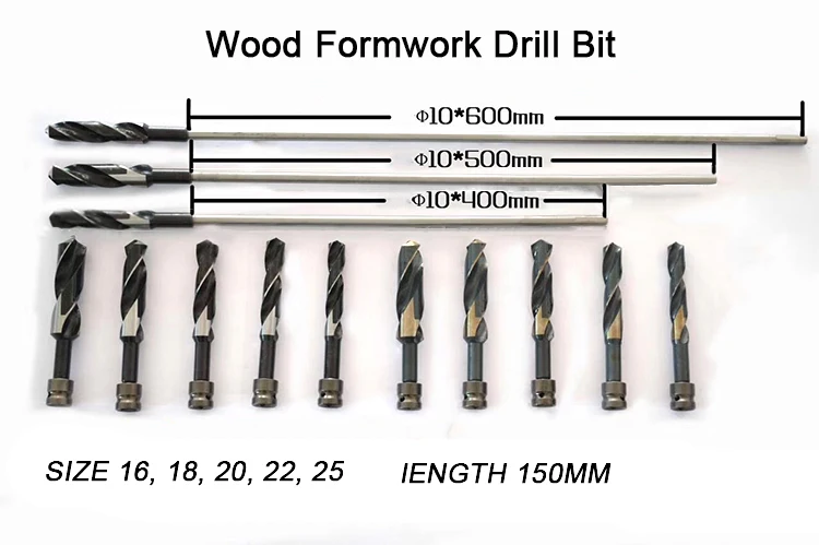 Impact Wrench Use Screw Connected Shank Wood Installation Formwork Drill Bit