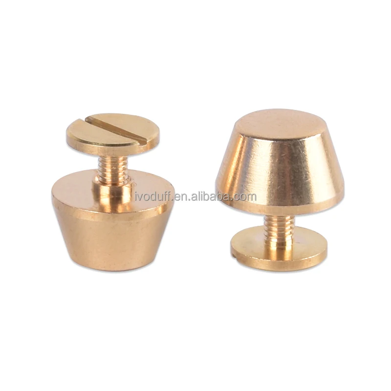 

Brass Screw Bag Feet Screw Studs For Leather Bag, Gold
