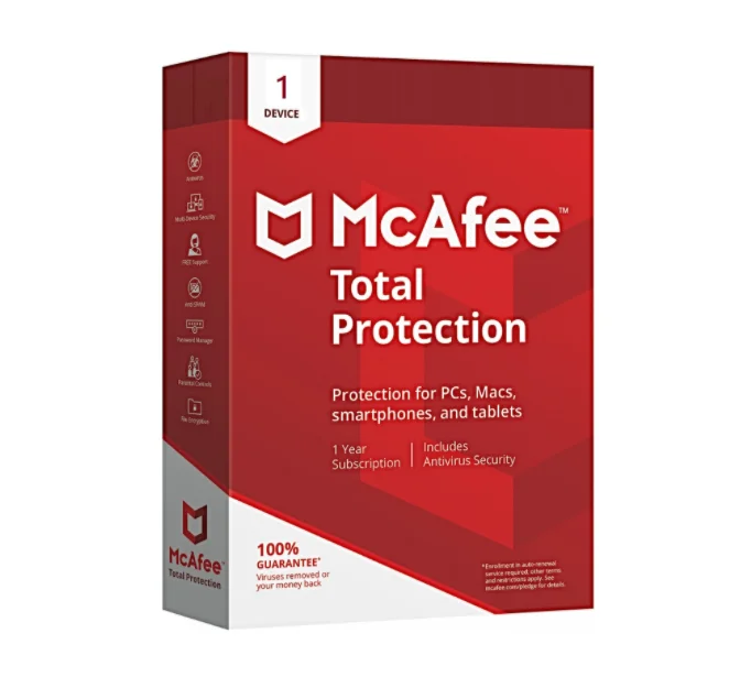 

Antivirus software McAfee Total Protection 2021 3 PC 1 Year License Internet Security