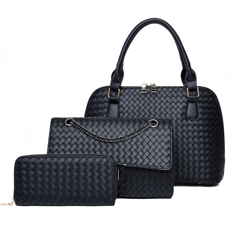 

wholesale 3 pieces / set women's luxury handbag designer women's handbag PU composite bag, 5 colors