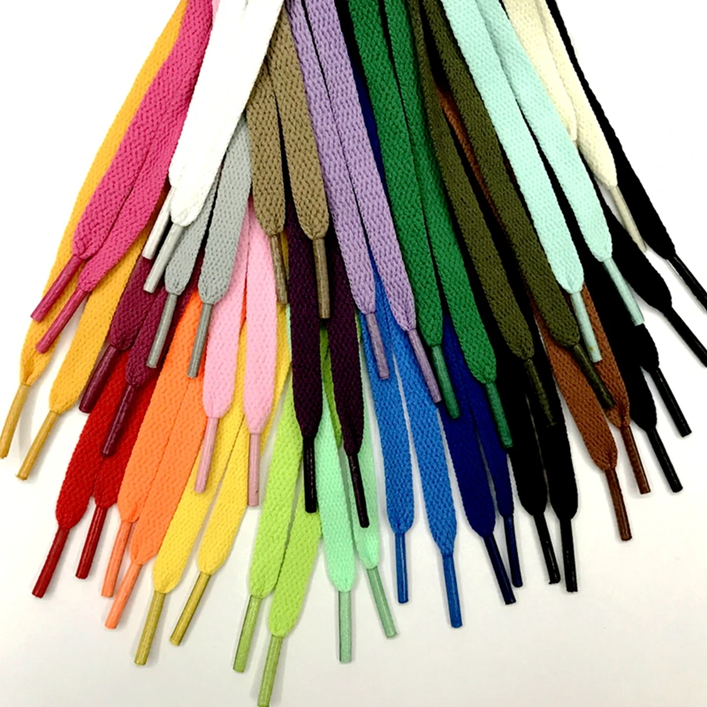 

Hot Sale Multi-colors 0.8 cm Wide Flat Shoe Laces Ropes for Running Trainers 140 CM