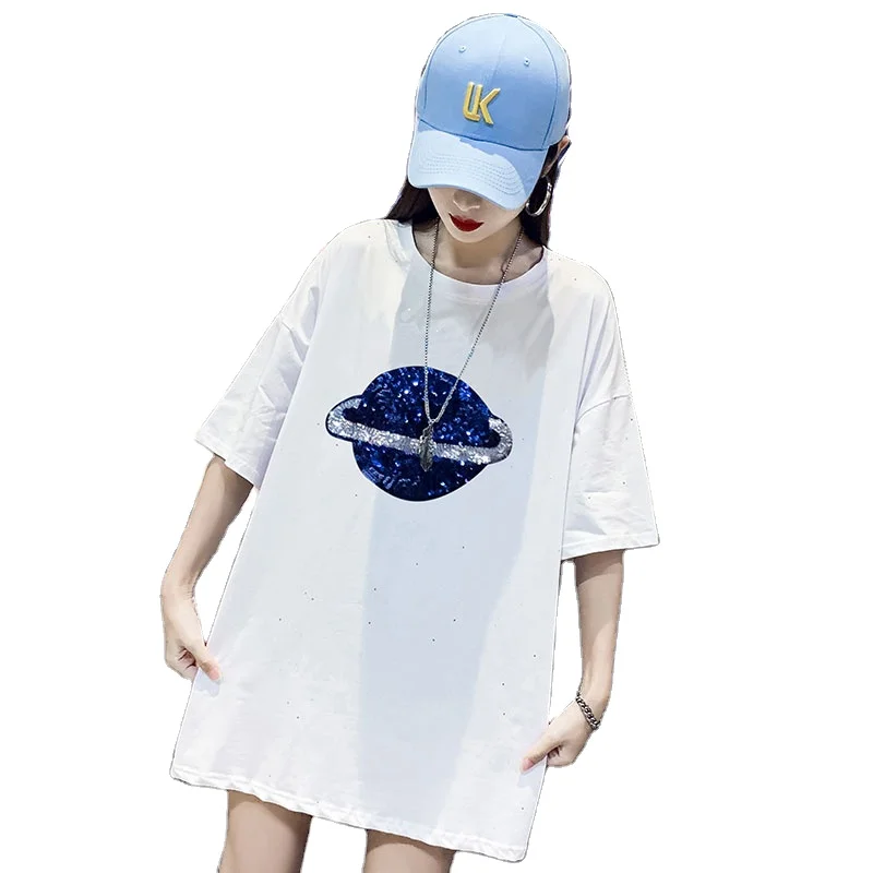 

China high quality popular t-shirt women's summer round neck women's short-sleeved t-shirt clothes