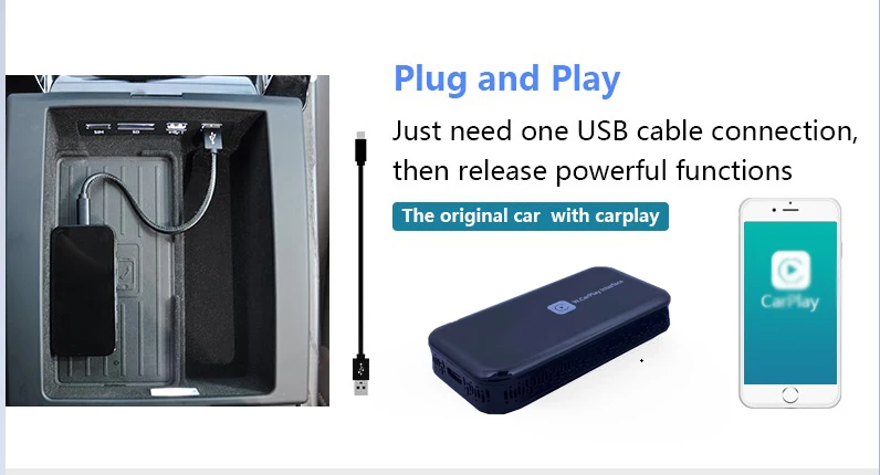 NEW W. CarPlay Interface android 9.0 /PhoneCast For universal carplay android box