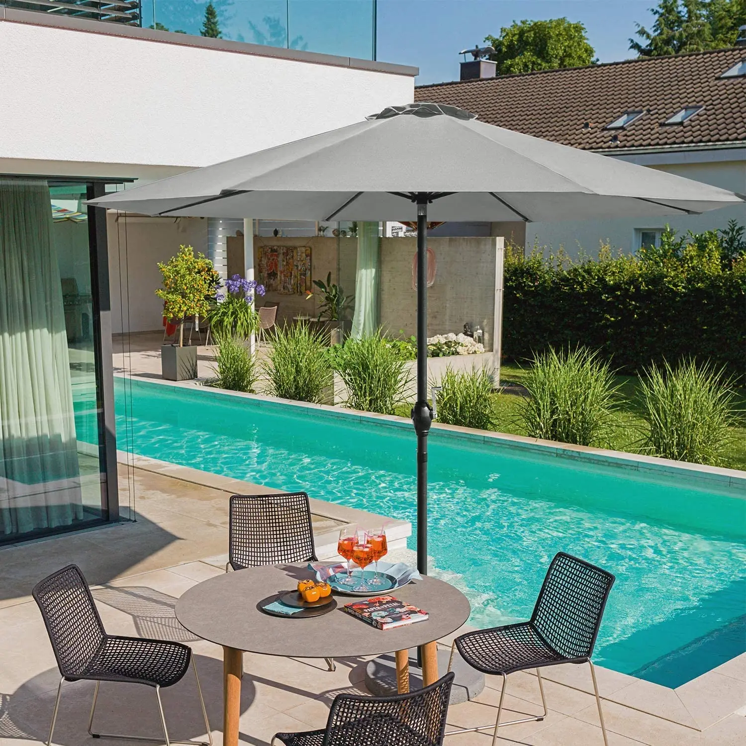 Wholesale Outdoor Garden Patio Canopy Wall Mount Umbrella Buy 9 Ft