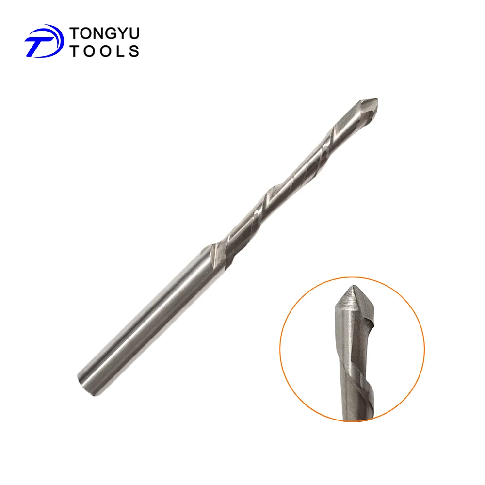 3/16 Drywall Cut Out Zip Bit Guide Point Piloted Tip Downcut Spiral Router Cutting Bit for Gypsum Board Rotary Cutout Tool Saw