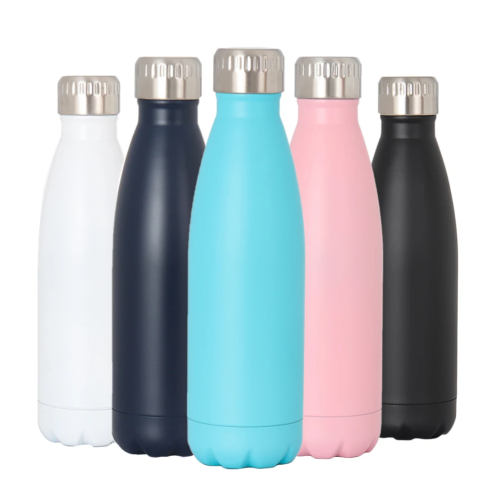 

500ml Double Wall Vacuum Flask Stainless Steel Cola Shaped water bottles sports amazon top seller 2021, Customized color