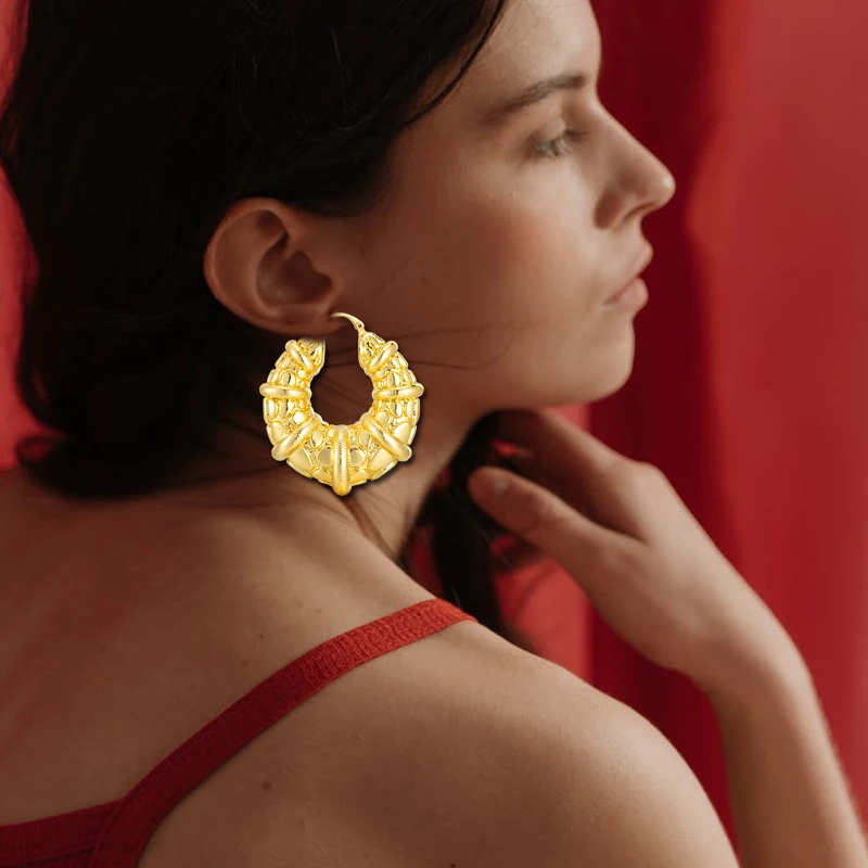 

Wholesale Christmas Gift Custom Name Plate Earrings Personalized Jewelry Women 24k Gold Plated Hoop Clip On Earrings