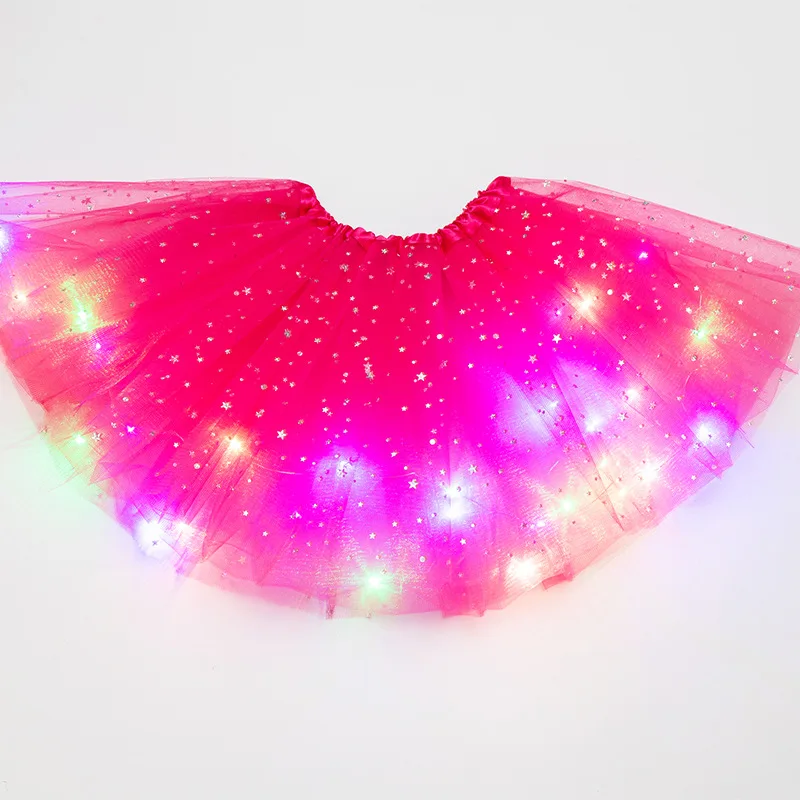 

Amazon Hot Sale Birthday Gifts Princess Tutu Skirt Lights Up Led Tutu Dress Skirt For Girls Kids, Customized colors