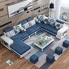 L Shape Fabric Corner Furniture 12 Seaters Sectionals & Loveseats Living Room Sofas Set