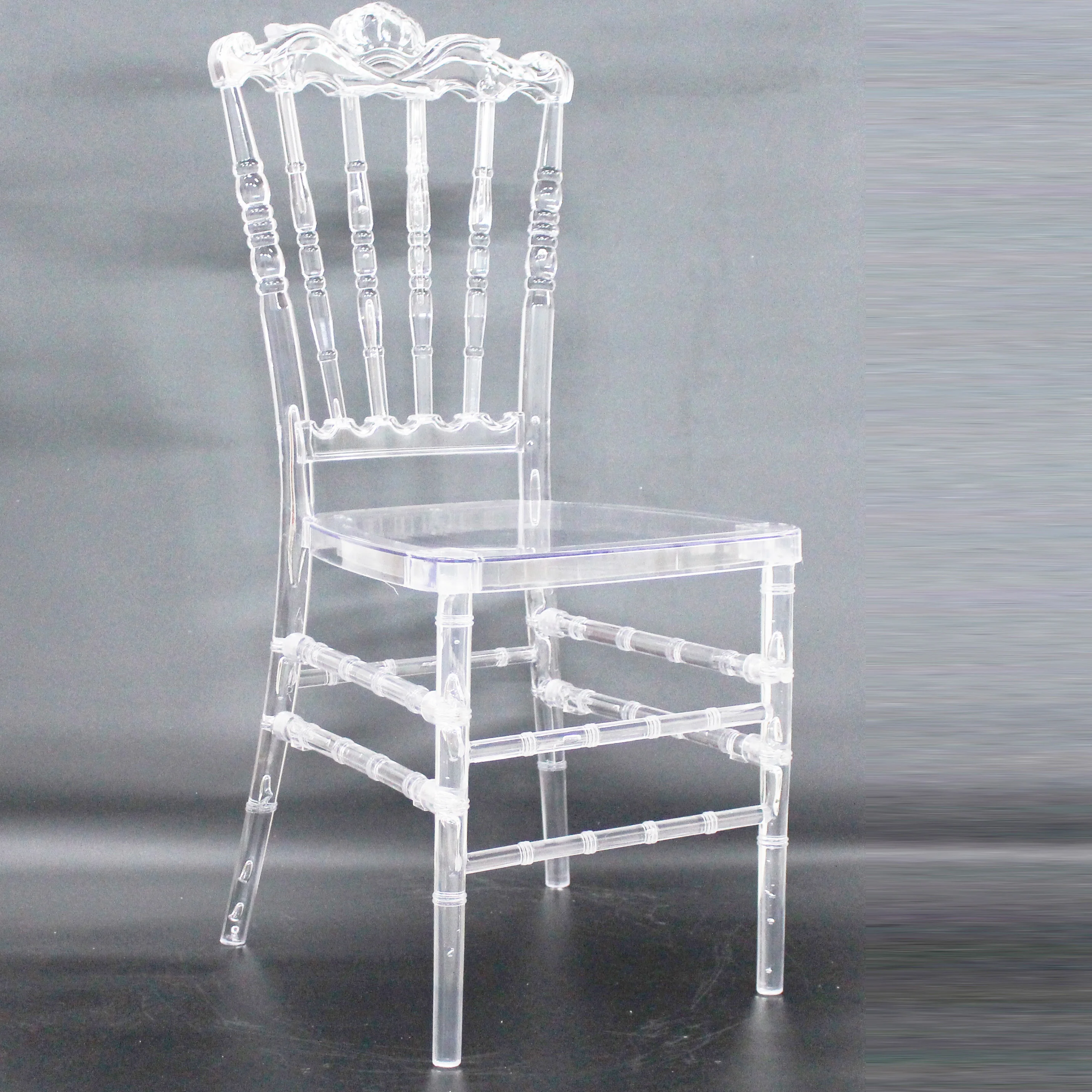 
modern clear crystal transparent tiffany acrylic phoenix chairs for wedding room and events 