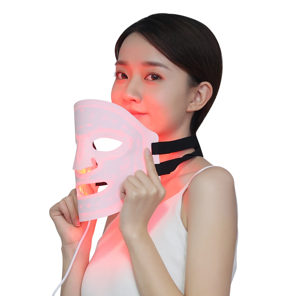 

hot items 4 Colors PDT Led Light silicon skin light therapy facial led beauty mask
