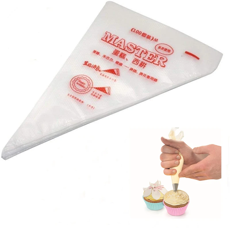 

Strong Tear proof Plastic Cake Decorating Piping Pastry Bag disposable, Transparent,white,blue,or any customized color