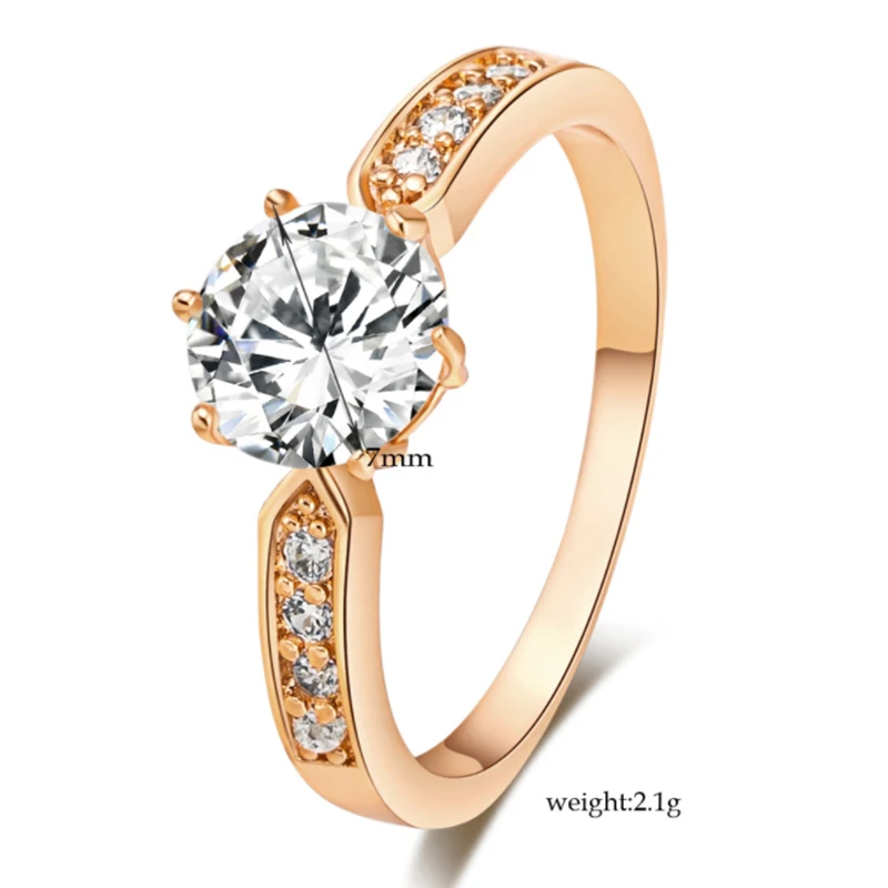 

Cheap 18k Gold Engagement Wedding Ring With Big Diamond For Women