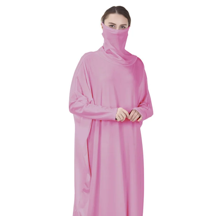 

Wholesale Price 2021newest Type Dubai Muslim Khimar Jilbab Overhead 2 Piece Women Prayer Hijab Abaya Long Dress Islamic Clothing