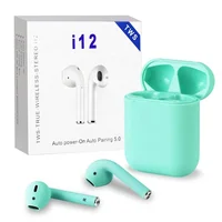 

Factory Touch Control Popup Window TWS BT 5.0 i12 Mini Earbuds Headset In-ear Wireless Earphone