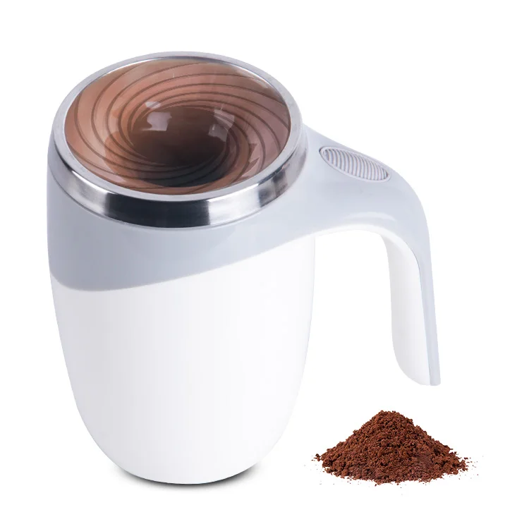 

Lazy Auto Magnet Electric Mixing Coffee Mug Plastic Milk Spin Mixer Cup Stainless Steel Magnetic Automatic Self Stir Mug