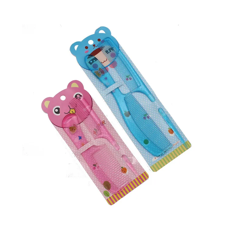 

manufacture China supplier portable plastic anti-static children baby hair comb set, As picture/2colors