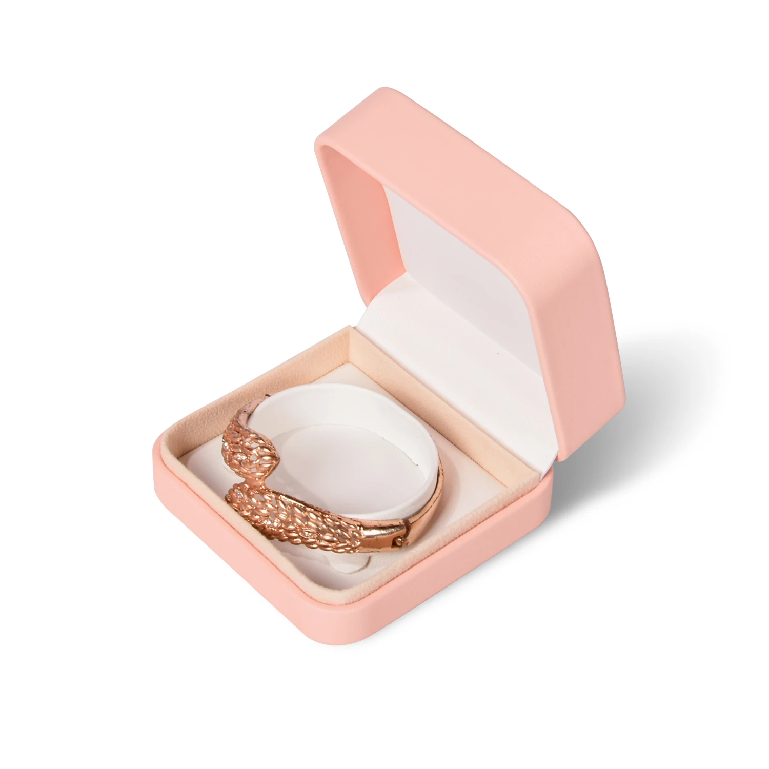 

Wholesale Luxury Jewelry Box Custom High-End PU Leather Bangle Box, 9 colors
