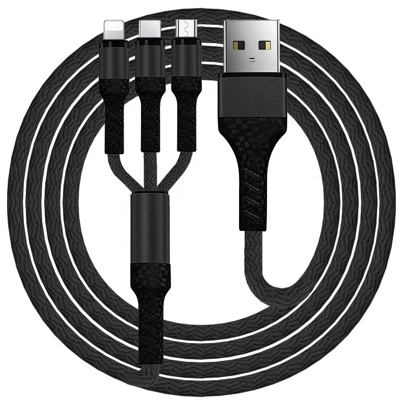 

Premium Quality 1M 2.4A Fast Charge Factory Direct Selling Usb Cable 3 in 1