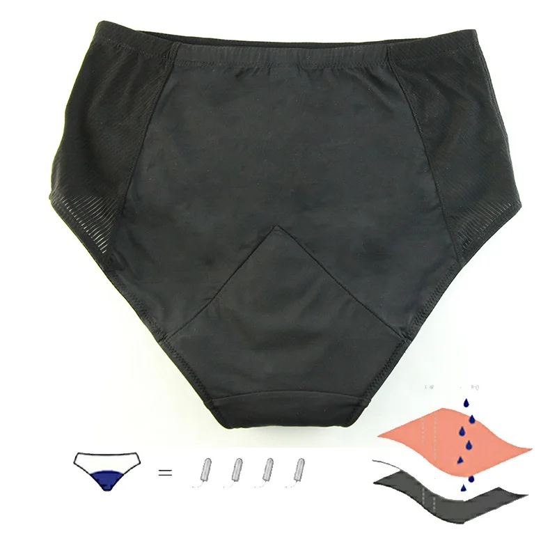 

Lynmiss Reusable Menstrual 4 Layer Leak Proof Functional Culotte Organic Recycled Period Panties Underwear