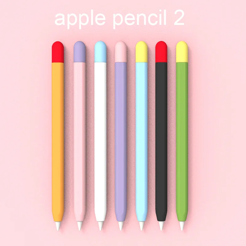 

For Apple Pencil 2 1st 2nd Case Pencil Case Tablet Touch Stylus Pen Protective Cover Pouch Portable Soft Silicone Case, Multi colors/as the picture shows